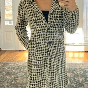 Max Studio Fuzzy Light Houndstooth Jacket
